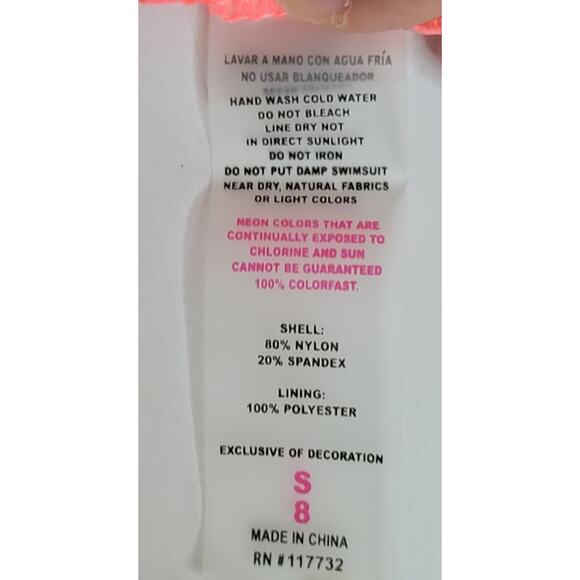 ZeroXposur Tankini Swimsuit Top Coral Teal Navy Stripe Cross Back Women Sz 8 NWT - Picture 7 of 7